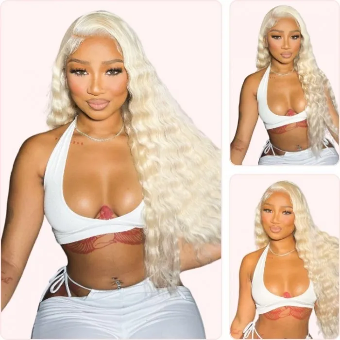 Donmily Stylish 613 Blonde Loose Deep Wave 13*4 Lace Front Wig Human Hair