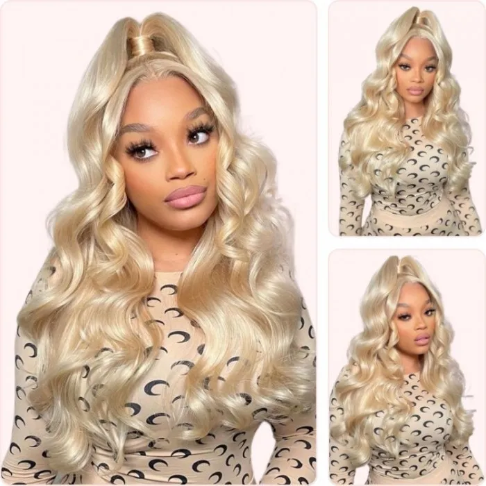 Donmily HD Lace 5x5 Closure Melted Hairline Blonde Body Wave Wig