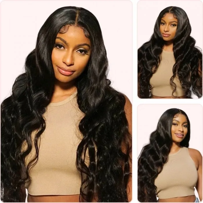 Donmily 4x4 Air Wig With Breathable Cap Body Wave Lace Closure Wig With Pre-Cut Lace Easy To Install Glueless Human Hair Wigs
