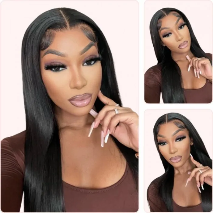 Donmily Affordable 13x4 Lace Frontal Wigs Straight Hair Wigs With Curly Baby Hairline