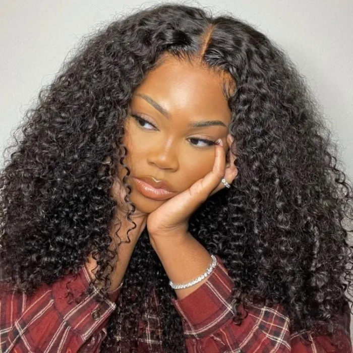 Donmily Hair Invisible 250% High Density Curly Human Hair HD Glueless Lace Closure Wigs