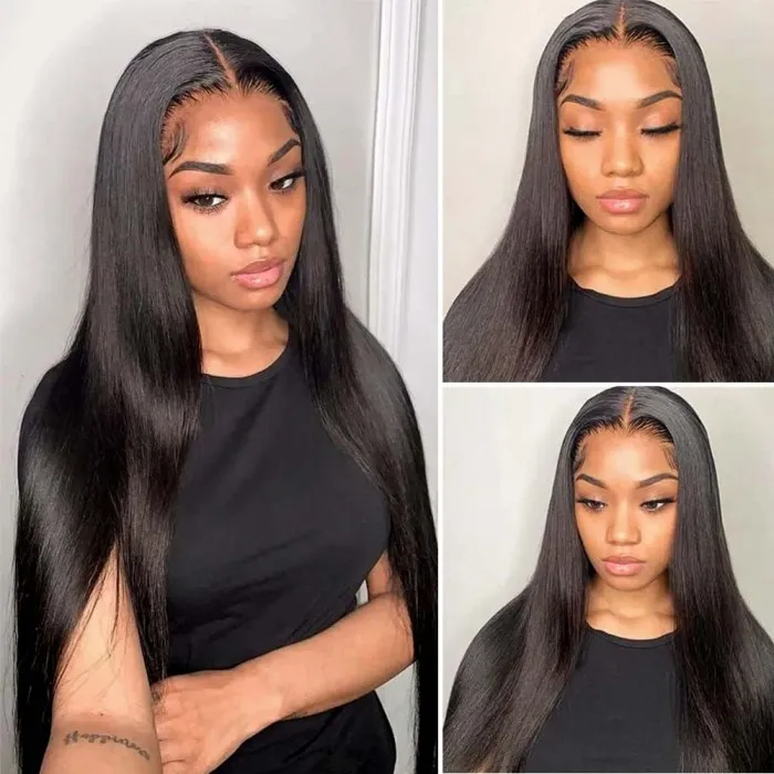 Donmily 13x4 Lace Front Wigs HD Invisible Transparent Wigs Straight Human Hair Wigs
