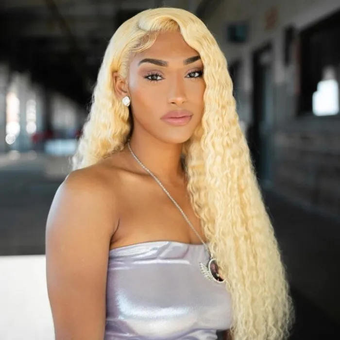Donmily Blonde Water Wave 13x4 Lace Front Wig With Natural Hairline Baby Hair