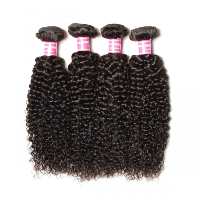 Donmily 4 Bundles Peruvian Jerry Curly Hair