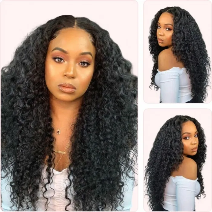 Donmily Jerry Curly HD 13x4 Lace Front Wigs Transparent Lace Human Hair Wig With Baby Hair