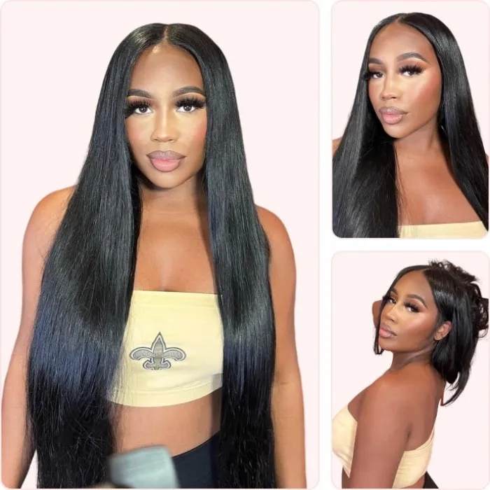Donmily Comfortable 2*4 U Part Straight Hair Wig 150% Density Easy To Install & Take Off