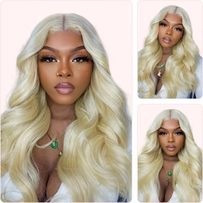 Donmily Gorgeous 613 Blonde Body Wave 13x4 Lace Front Wig With 150% Density And Pre Plucked Natural Hairline