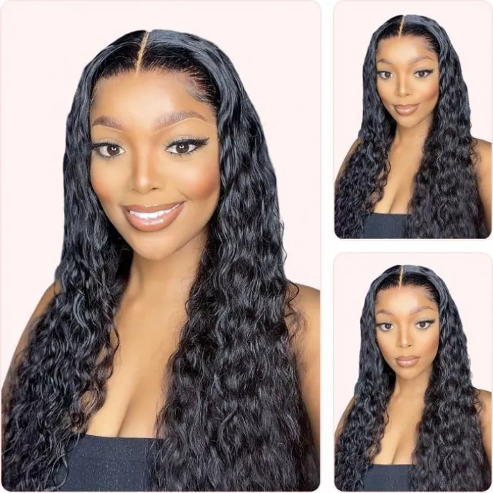 Donmily 13x4 Water Wave Lace Front Wig 150% Density Virgin Hair