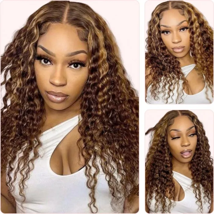 Donmily 4x4 Inch Lace Closure Wigs Jerry Curly Wigs With Baby Hair Easy To Install