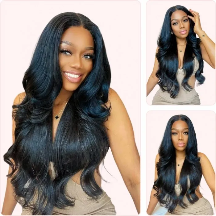 Donmily Beginner Friendly V Part Body Wave Wig No Leave Out Upgrade U Part Human Hair Wig