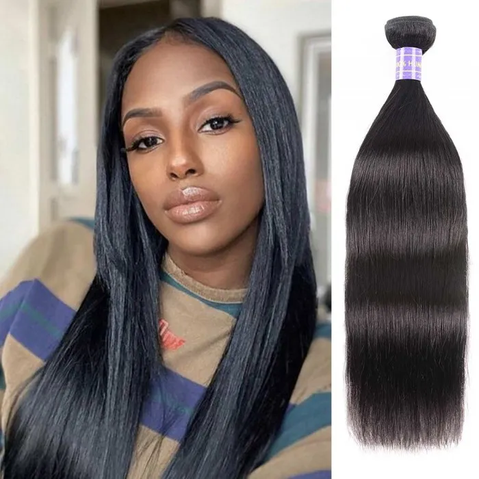 Donmily Straight Hair 1 Bundle Hair Weft 8 Inch-30 Inch Unprocessed Human Hair