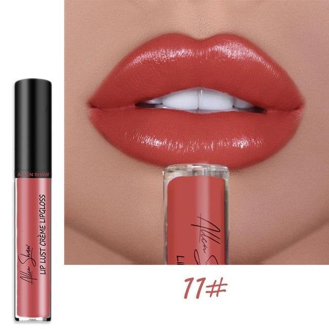 💄12 Color Long Lasting Moist Lip Gloss Plumper Liquid Lipstick