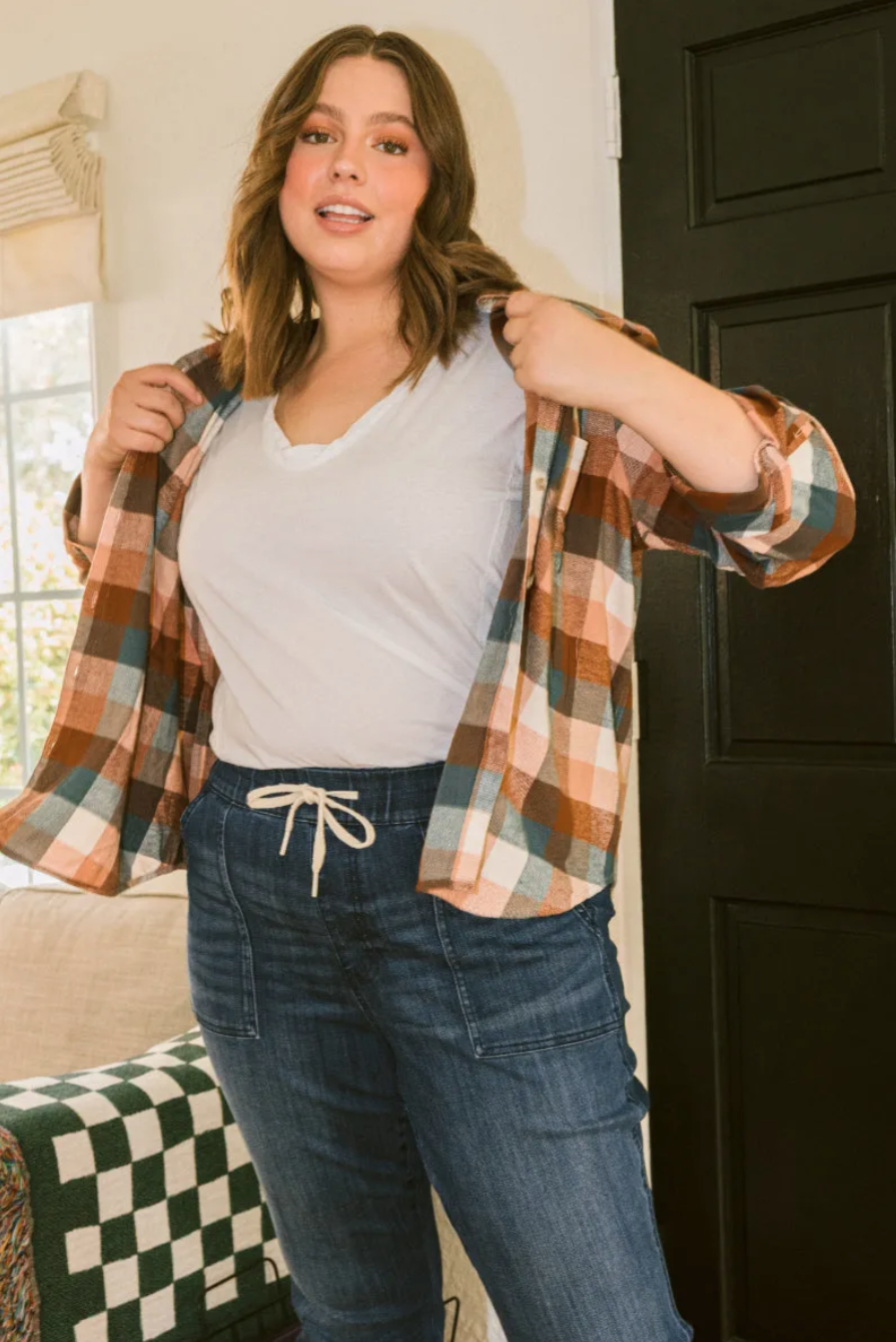 JUDY BLUE PULL ON DENIM JOGGERS