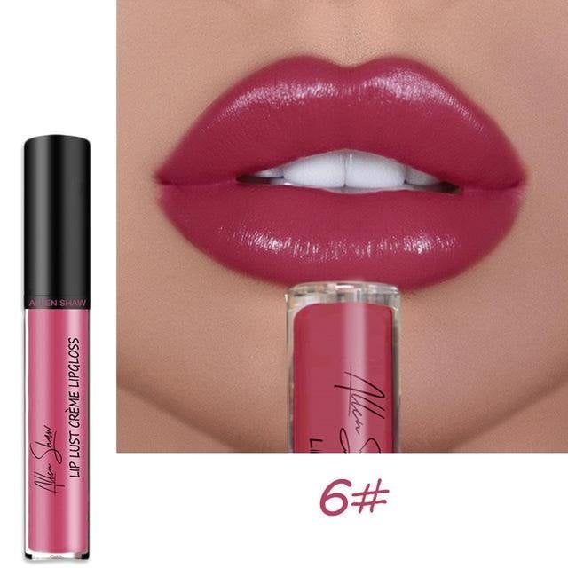 💄12 Color Long Lasting Moist Lip Gloss Plumper Liquid Lipstick