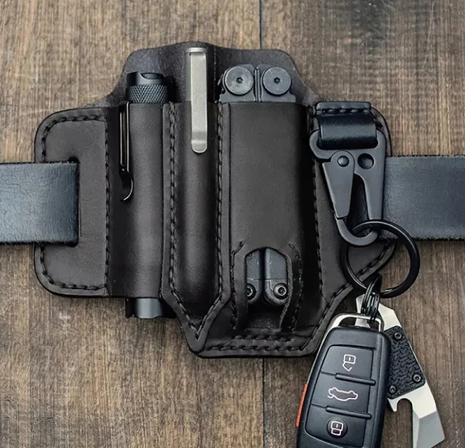 Tactical Multi Tool Belt Leather Bag🔥