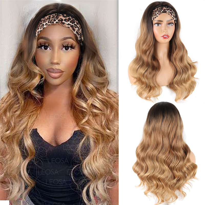 Light Brown Fashion Casual Gradual Change Patchwork Wigs (Without Headscarf)-CuChic