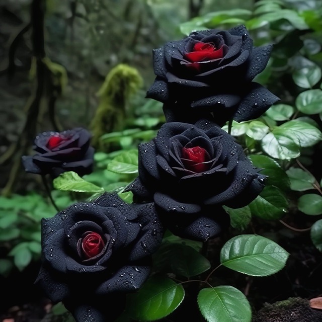 20 Pcs/bag Black Rose Flower Colorful Rose Petals Plant Seeds for Home  Garden