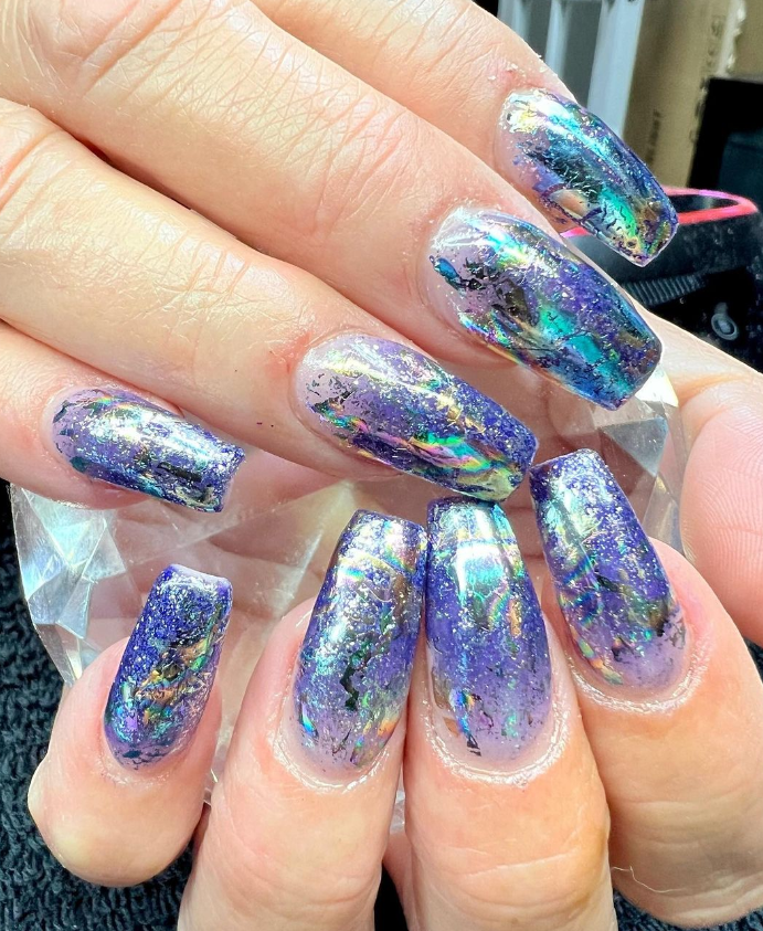 Amazon.com: Holographic Nail Art Glitter Iridescent Flakes Nail Foil 12  Grids Mermaid Bright Colorful Star Gradient Ice Slag Nail Sequins  Paillettes Summer Nail Decoration : Beauty & Personal Care