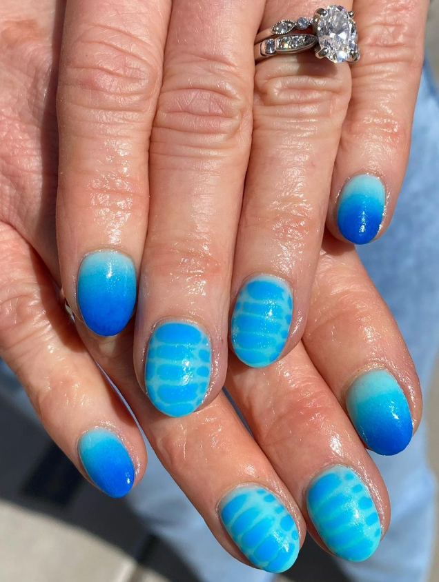 50+ White and Blue Nail Designs for 2023 - Nerd About Town