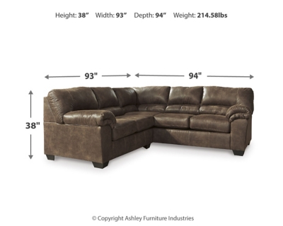 Bladen 2-Piece Sectional, Coffee, large