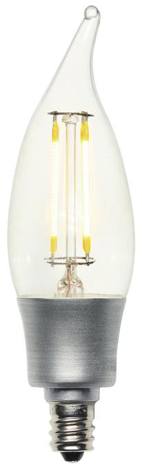 Westinghouse 4317000 4.5 Watt (60 Watt Equivalent) CA11 Dimmable Filament LED Light Bulb, ENERGY STAR 2700K Clear E12 (Candelabra) Base, 120 Volt