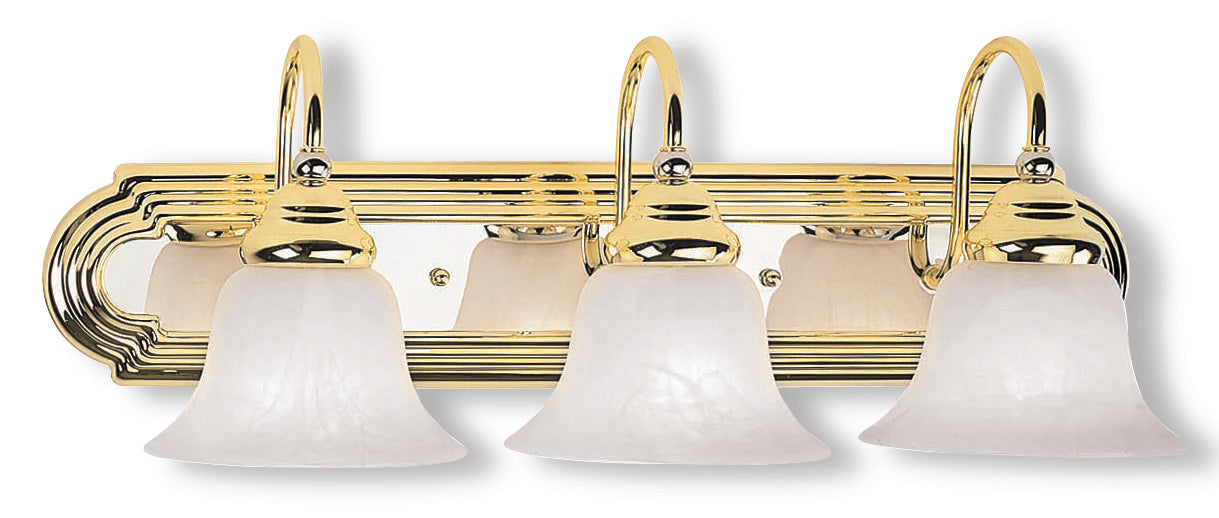 LIVEX Lighting 1003-25 Belmont Bath Light in Polished Brass & Polished Chrome (3 Light)