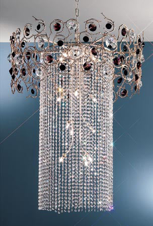Classic Lighting 10035 SF BR Foresta Colorita Crystal Chandelier in Silver Frost (Imported from Portugal)