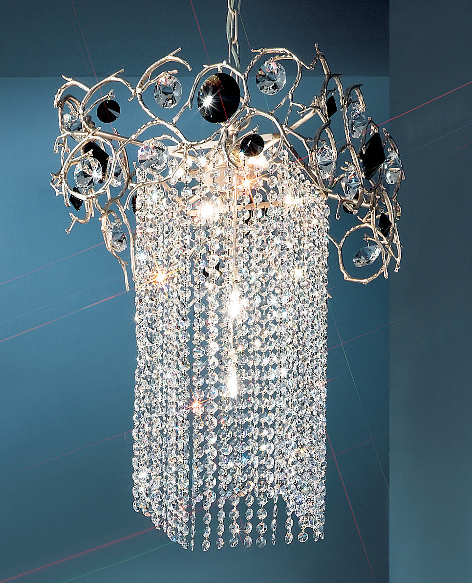 Classic Lighting 10037 SF BR Foresta Colorita Crystal Chandelier in Silver Frost (Imported from Portugal)