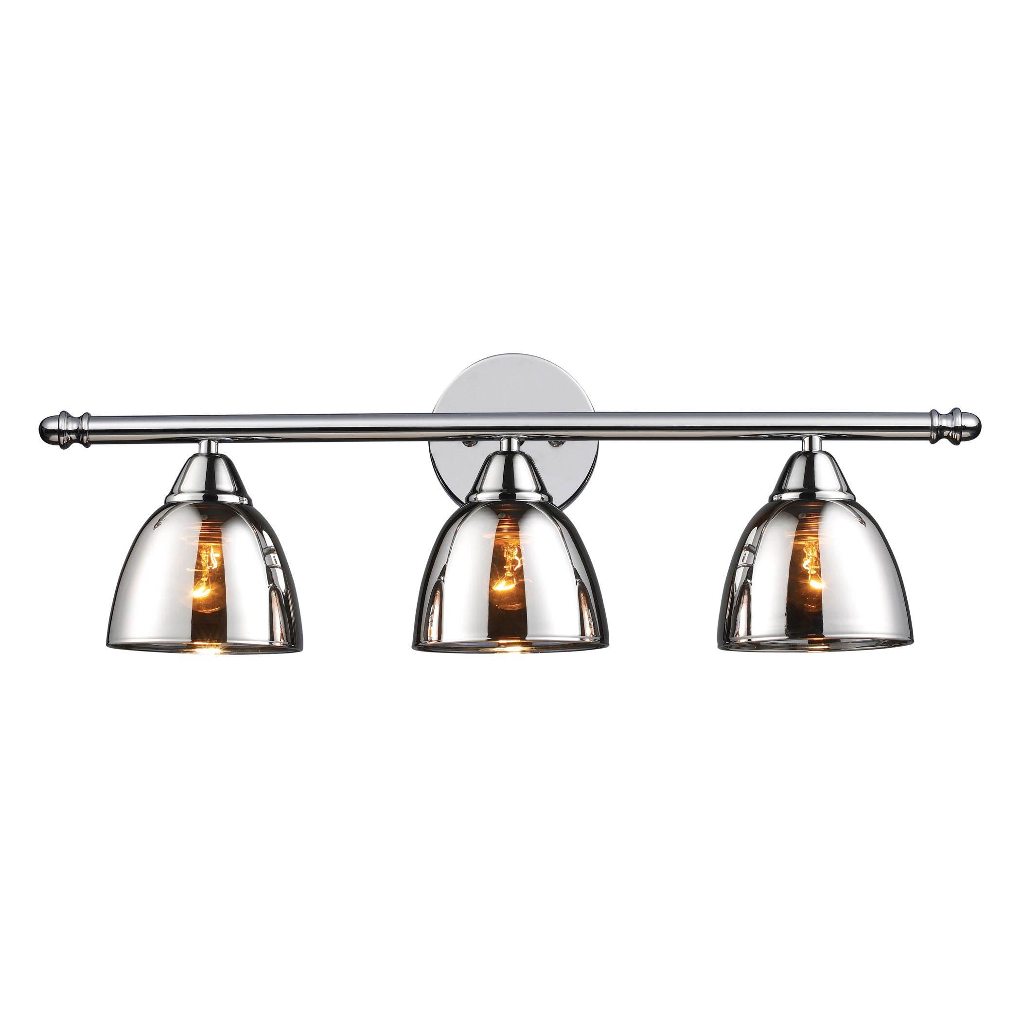 ELK Lighting 10072/3 Reflections 3-Light Vanity Sconce in Polished Chrome with Chrome-plated Glass