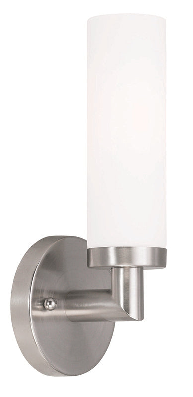 LIVEX Lighting 10103-91 Aero Contemporary Wall Sconce in Brushed Nickel (1 Light)