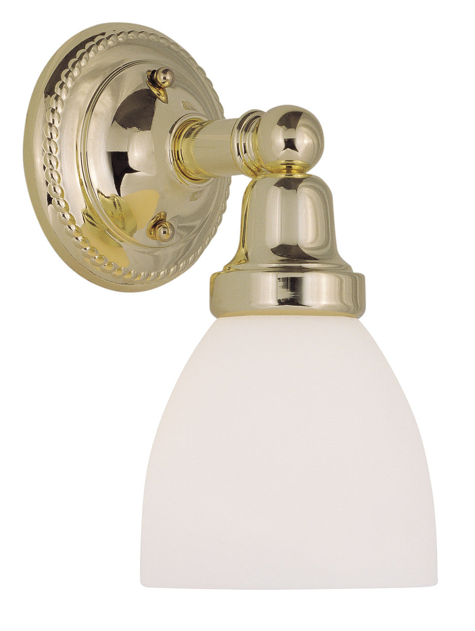LIVEX Lighting 1021-02 Classic Bath Light in Polished Brass (1 Light)
