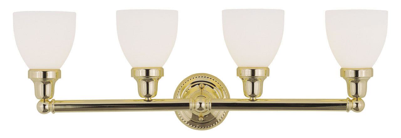 LIVEX Lighting 1024-02 Classic Bath Light in Polished Brass (4 Light)