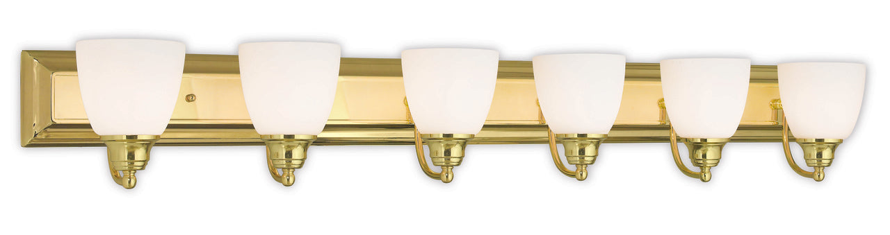 LIVEX Lighting 10506-02 Springfield Bath Light in Polished Brass (6 Light)