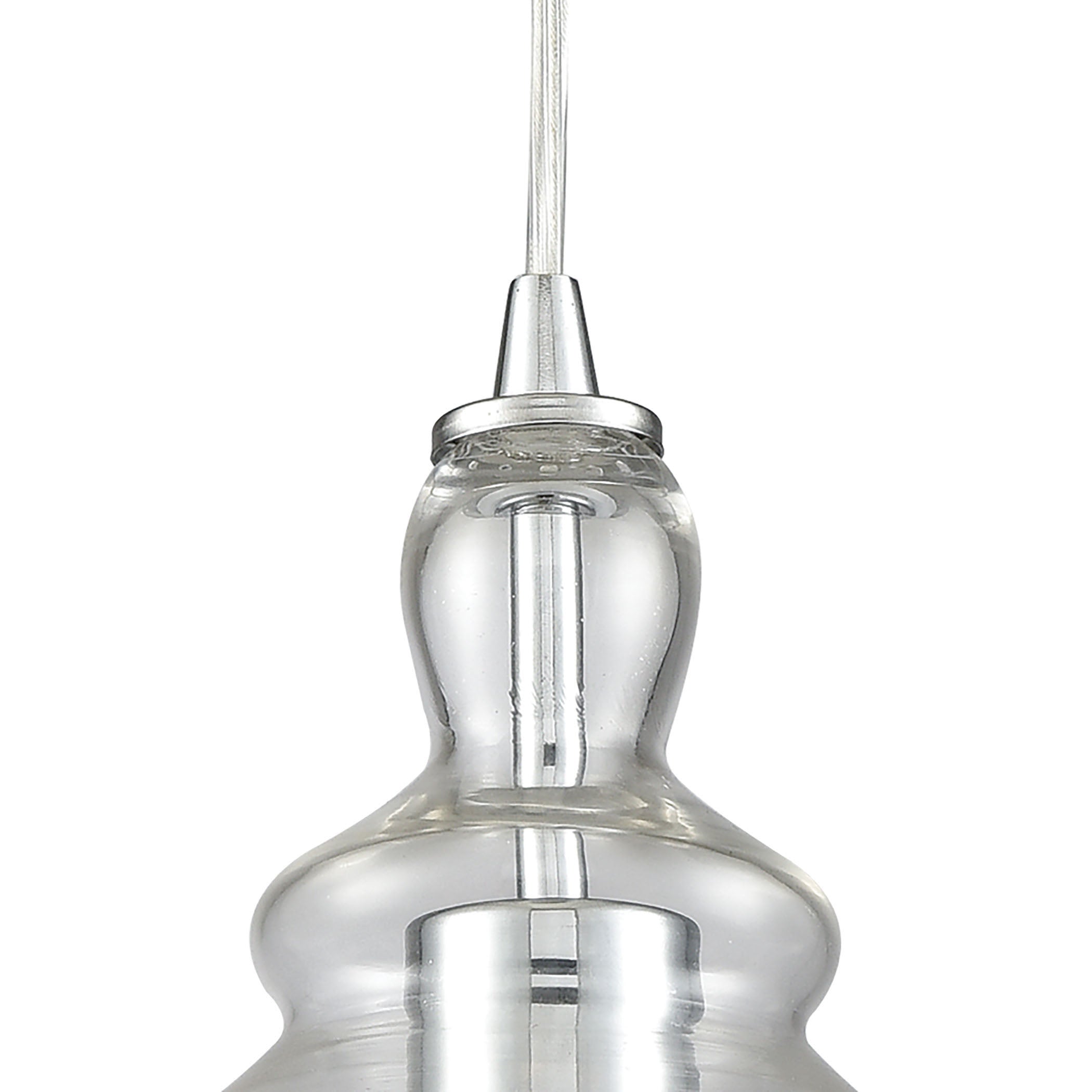 ELK Lighting 10562/1 Tabor 1-Light Mini Pendant in Polished Chrome with Clear Glass