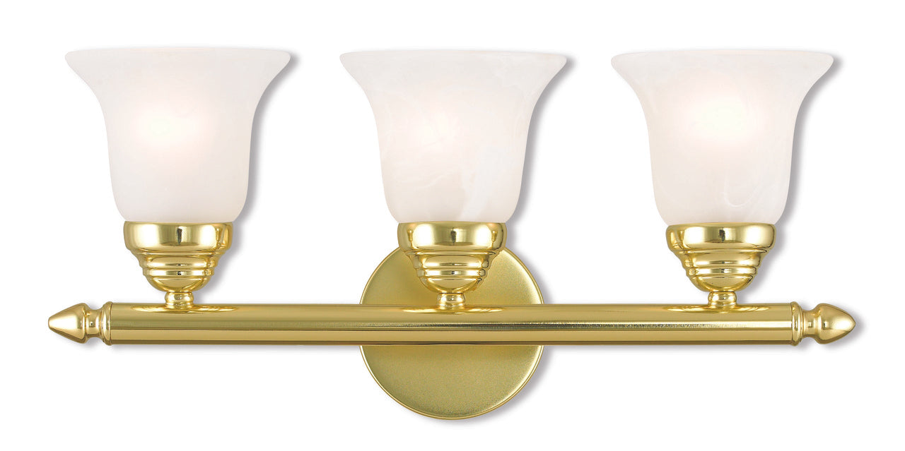 LIVEX Lighting 1063-02 Neptune Bath Vanity in Polished Brass (3 Light)