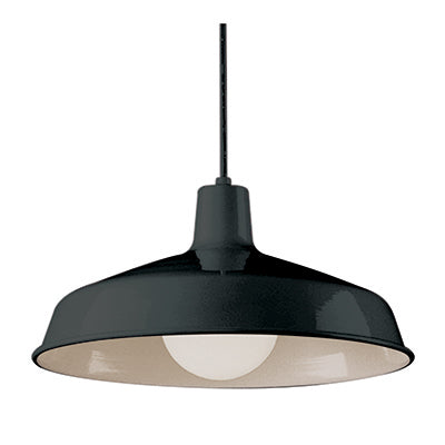 Trans Globe Lighting 1100 BK 15.5" Indoor Black Industrial Pendant