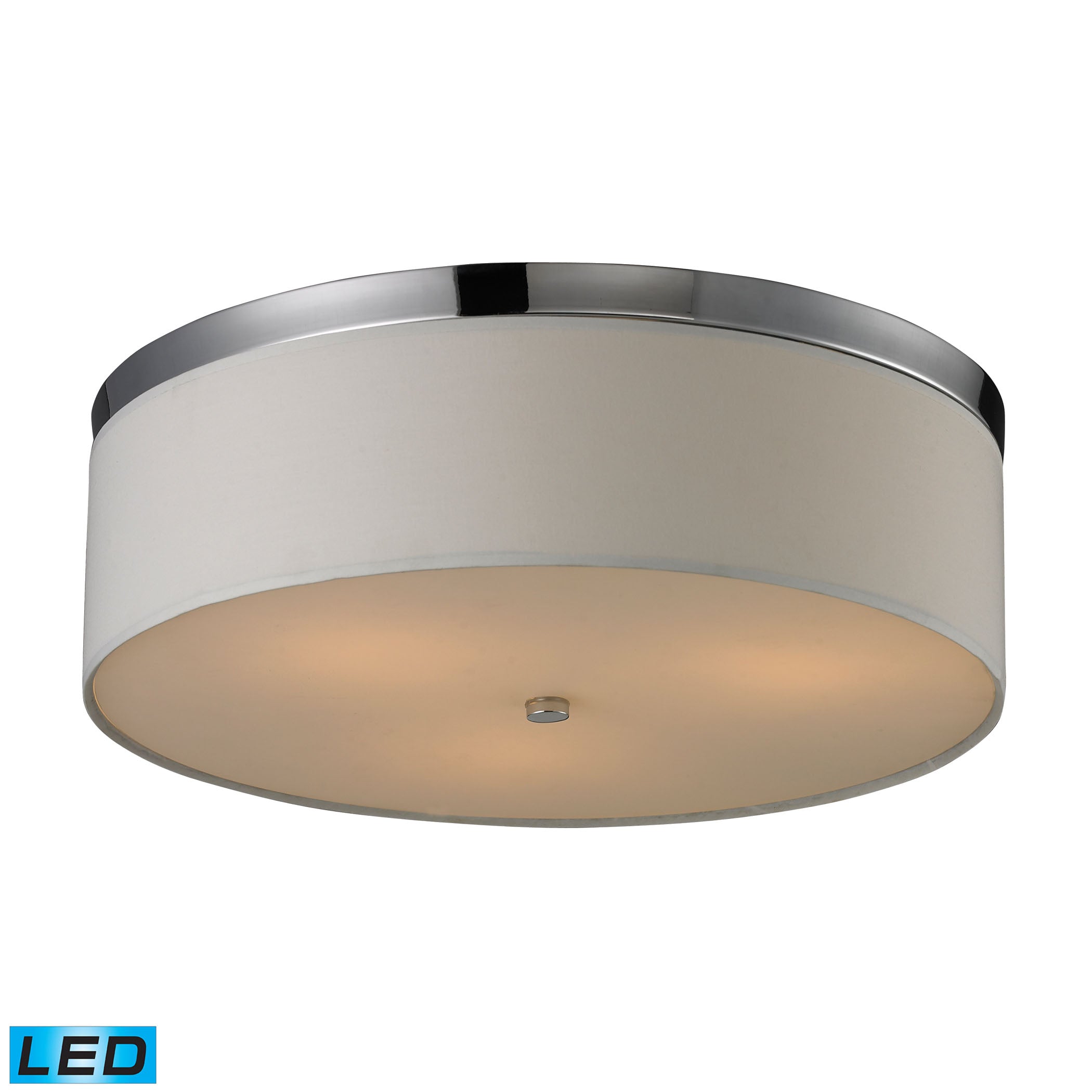 ELK Lighting 11445/3-LED Flushmounts 3-Light Flush Mount in Polished Chrome with Diffuser - Includes LED Bulbs