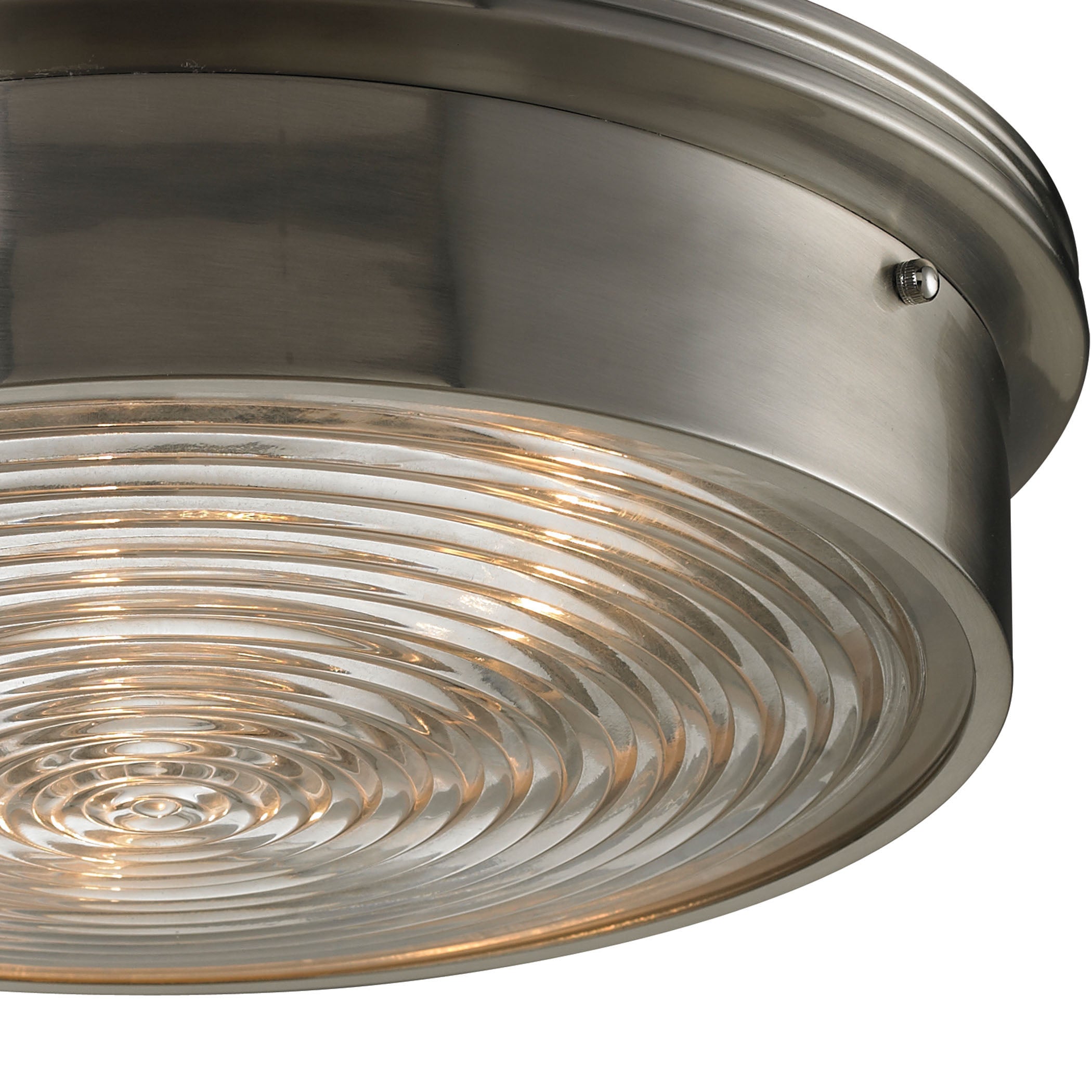 ELK Lighting 11463/3 Chadwick 3-Light Flush Mount in Brushed Nickel with Diffuser