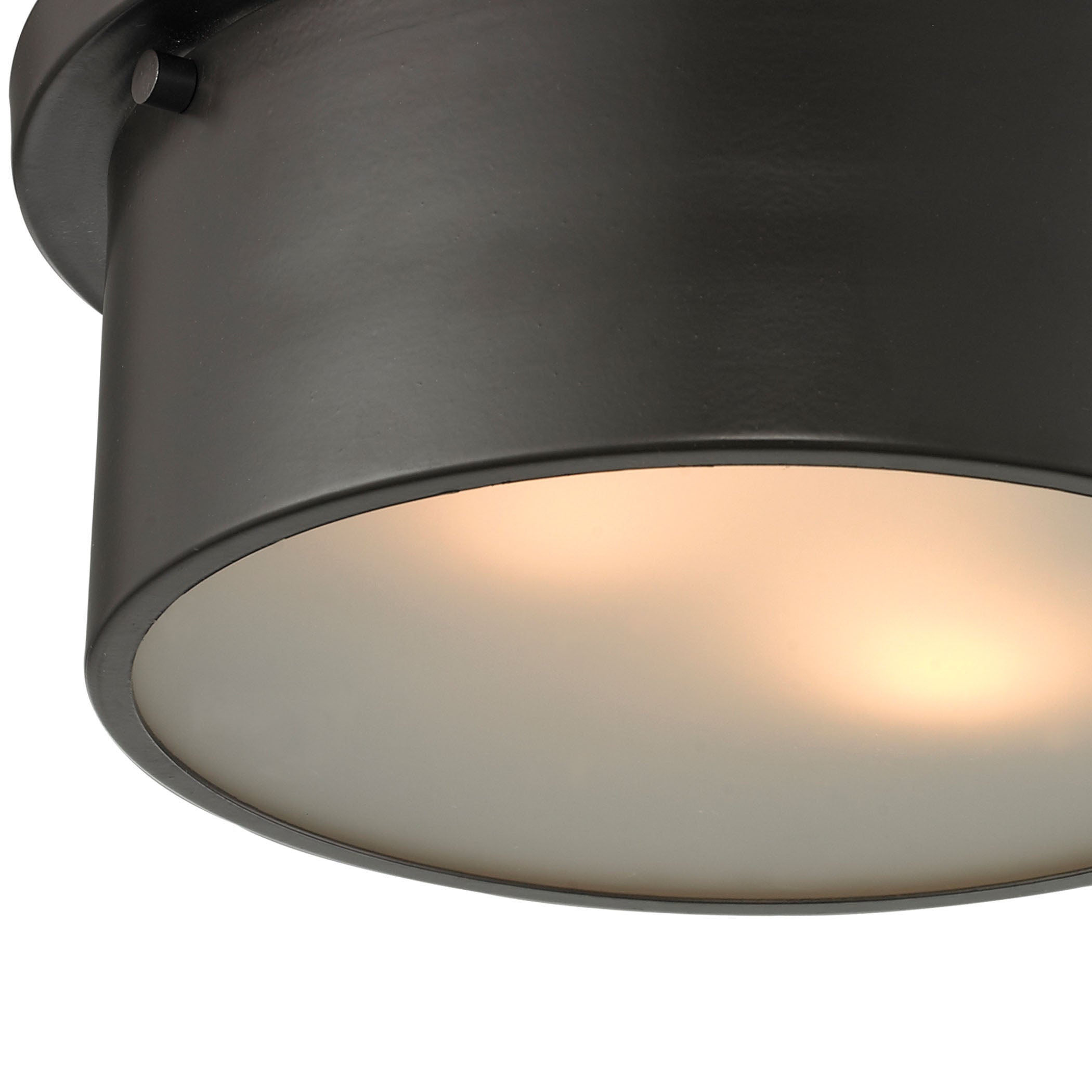 ELK Lighting 11810/2 Simpson 2-Light Flush Mount in Oil Rubbed Bronze with Frosted White Diffuser