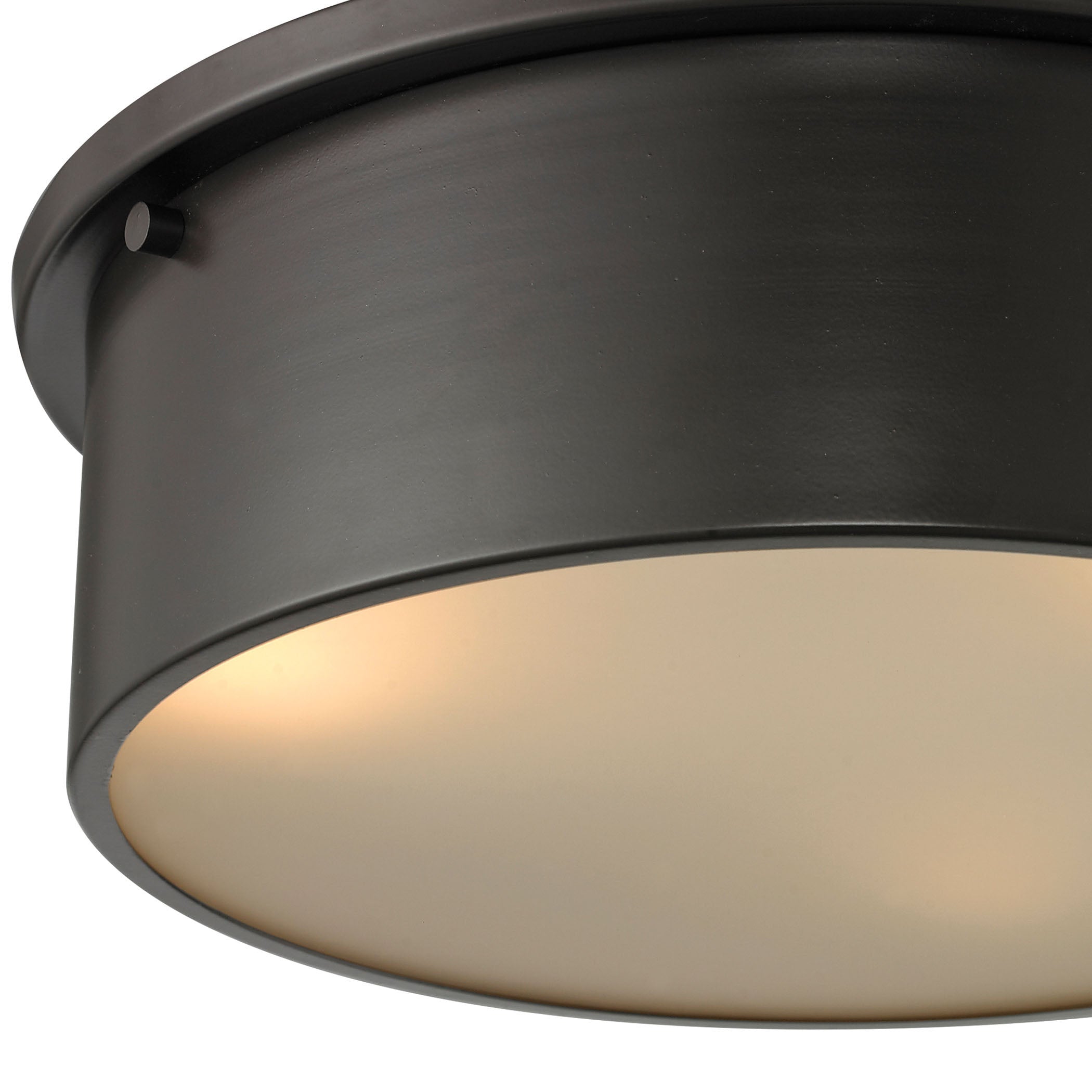 ELK Lighting 11811/3 Simpson 3-Light Flush Mount in Oil Rubbed Bronze with Frosted White Diffuser