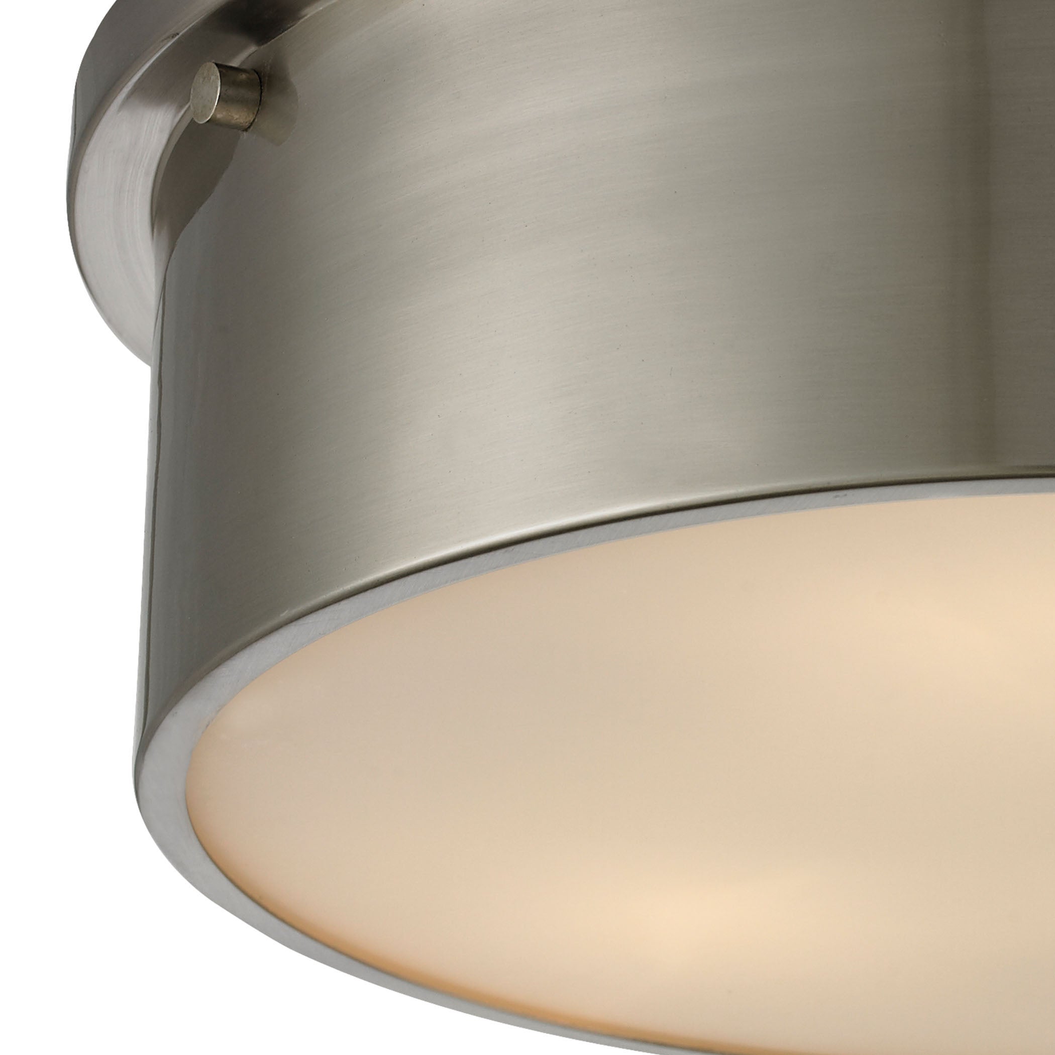 ELK Lighting 11821/3 Simpson 3-Light Flush Mount in Brushed Nickel with Frosted White Diffuser