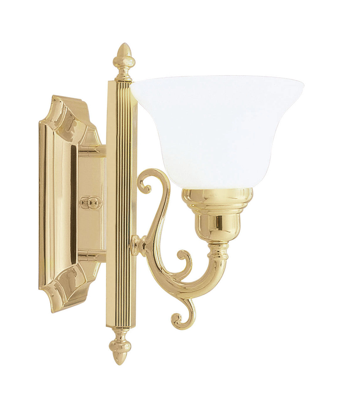 LIVEX Lighting 1281-02 French Regency Bath Light in Polished Brass (1 Light)