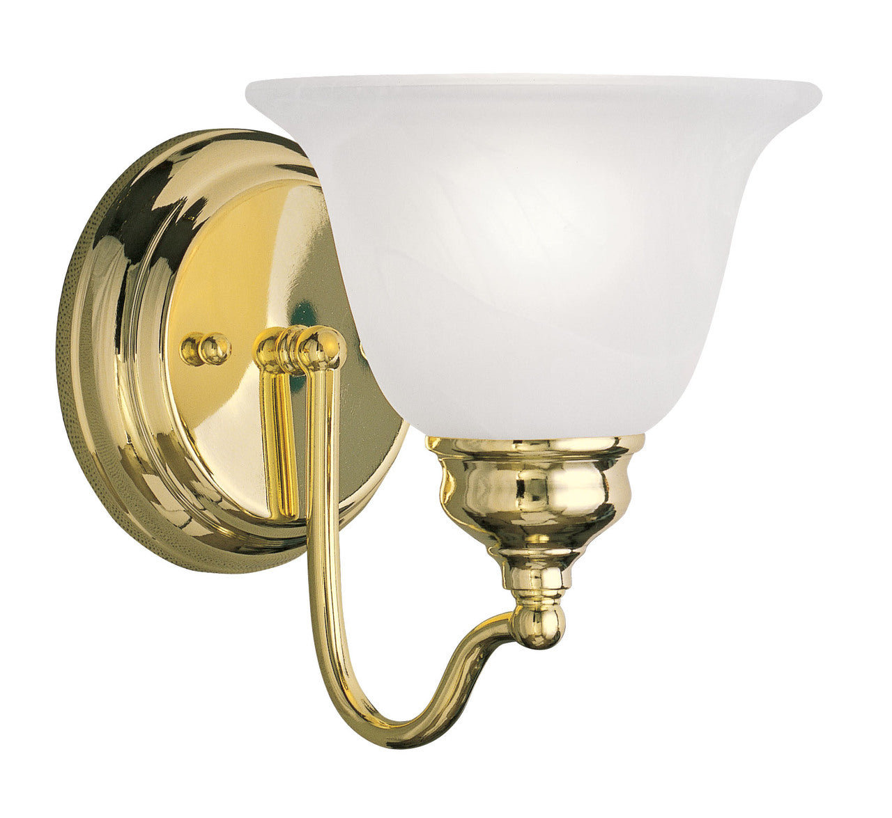 LIVEX Lighting 1351-02 Essex Bath Light in Polished Brass (1 Light)
