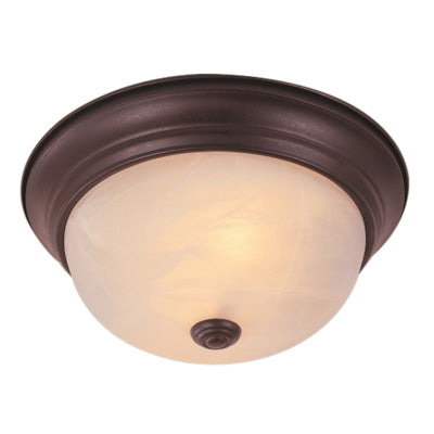 Trans Globe Lighting 13617 ROB 11" Indoor Rubbed Oil Bronze Traditional Flushmount