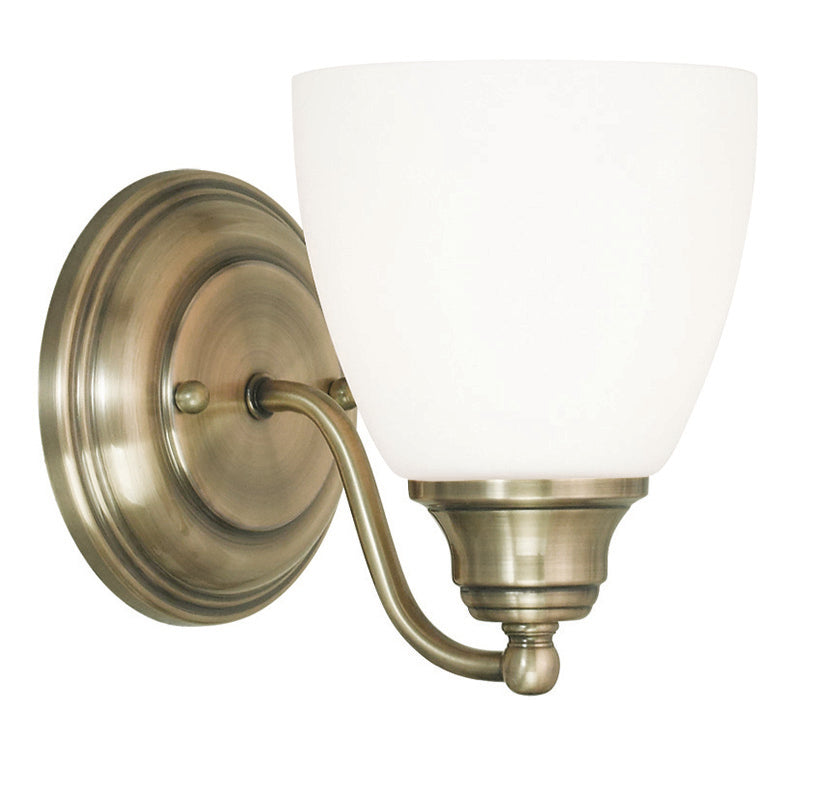 LIVEX Lighting 13671-01 Somerville Wall Sconce in Antique Brass (1 Light)