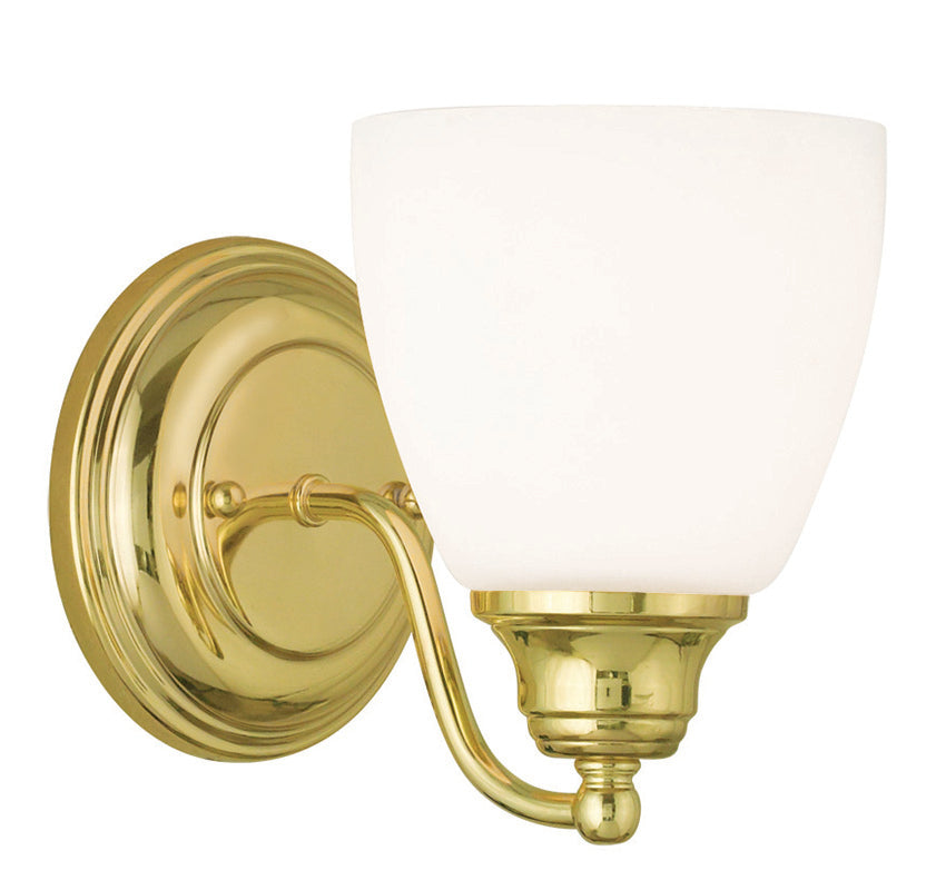 LIVEX Lighting 13671-02 Somerville Wall Sconce in Polished Brass (1 Light)