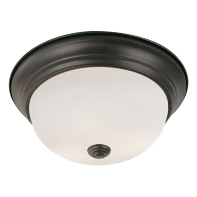 Trans Globe Lighting 13717 ROB 11" Indoor Rubbed Oil Bronze Traditional Flushmount
