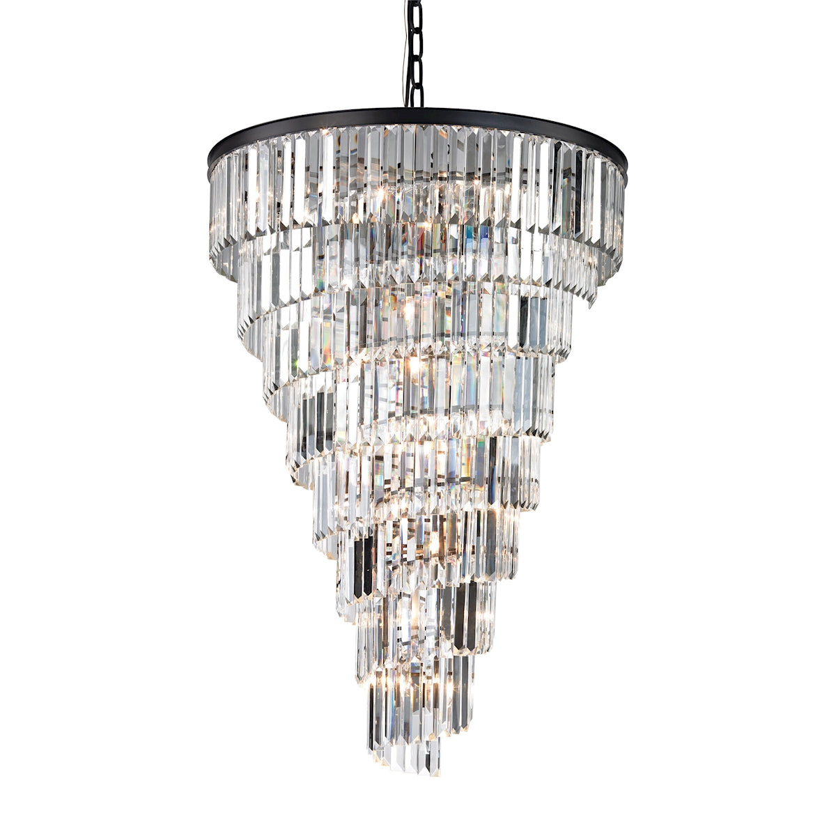 ELK Lighting 14219/14 Palacial 15-Light Chandelier in Oil Rubbed Bronze with Clear Crystal
