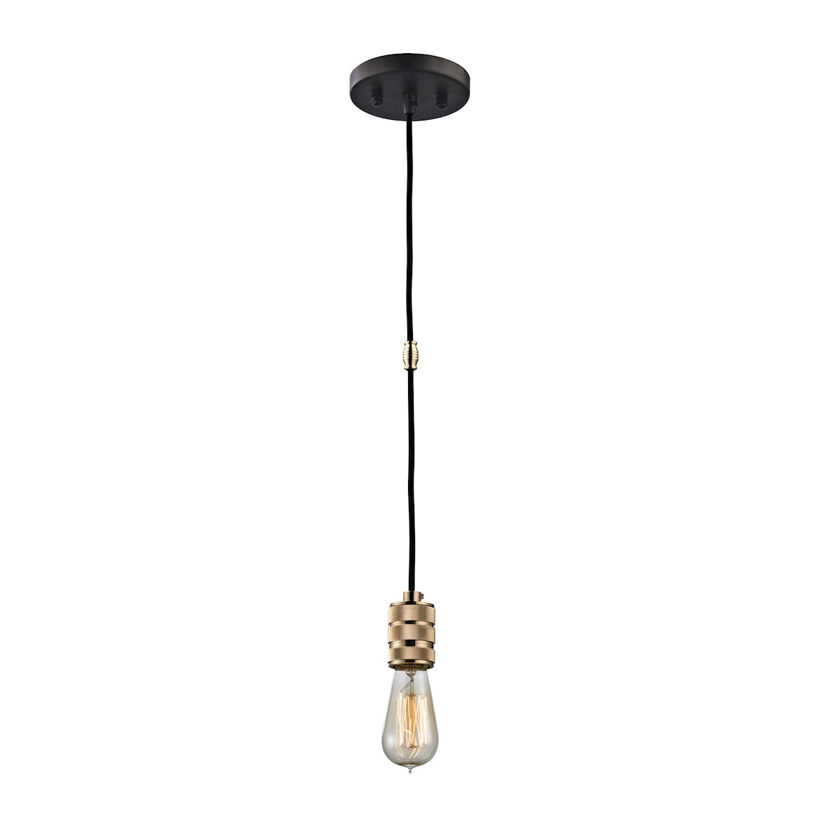 ELK Lighting 14391/1 Camley 1-Light Mini Pendant in Oil Rubbed Bronze and Polished Gold