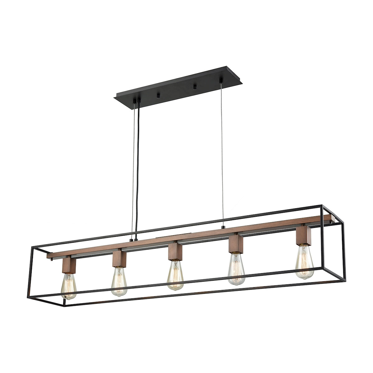 ELK Lighting 14463/5 Rigby 5-Light Chandelier in Oil Rubbed Bronze and Tarnished Brass